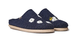 PANTOFOLE CHARLIE DA UOMO IN FELTRO BLU